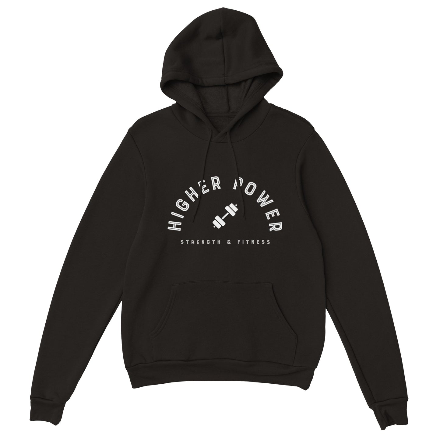 Strength & Fitness - White Logo Hoodie