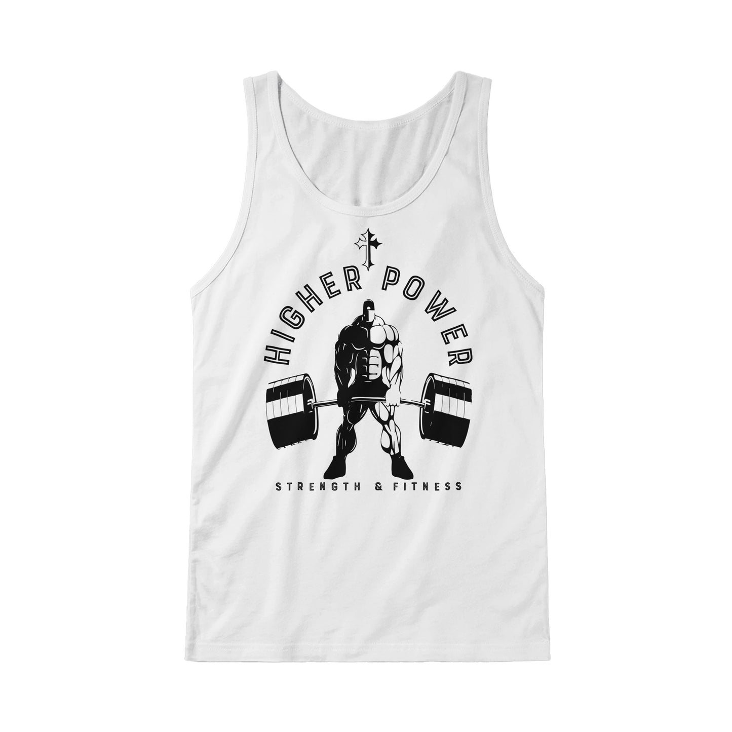 Strongman Unisex Tank Top with Cross